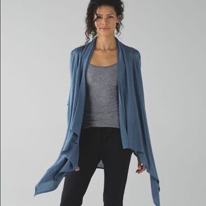 lululemon athletica Draped Blue Cardigan